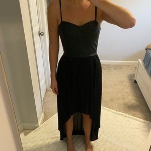 Black high low dress